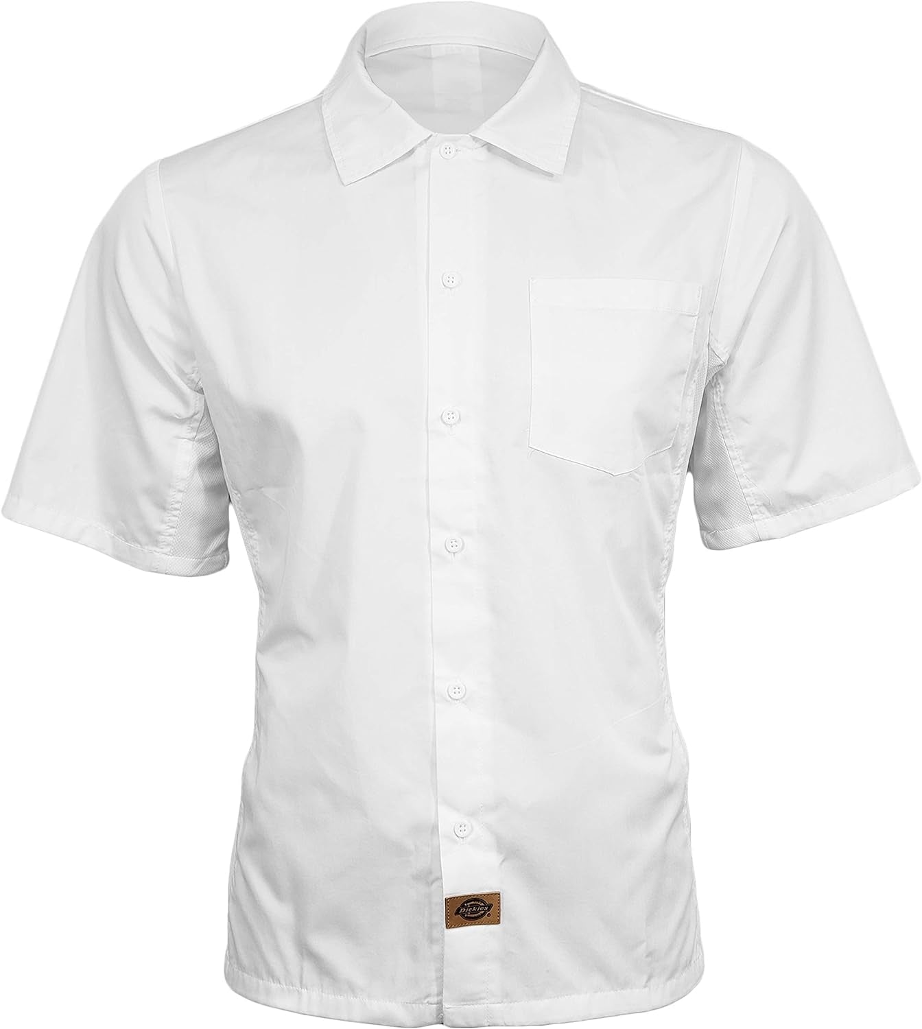 Mesh Vent Kitchen Shirt White S Chef Shirt with Pocket