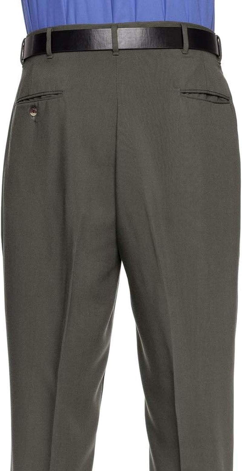 Mens Dacron Rayon Pleated Front Dress Pants