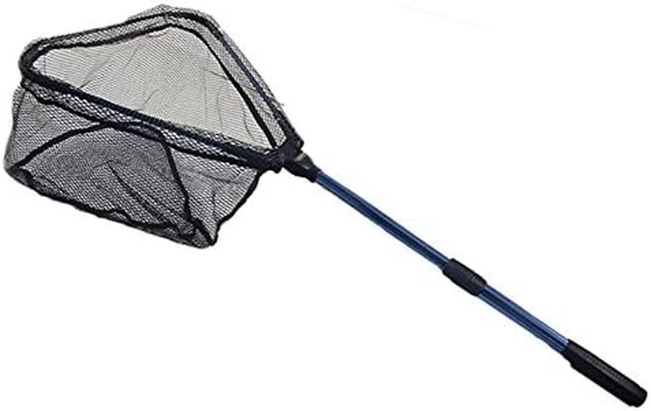 Collapsible Fishing Net Fish Landing Net, Folding Aluminum Handle (17-40 Inches), Durable Nylon Material Mesh (Hoop 14 X 16 X 14-Inch Deep)