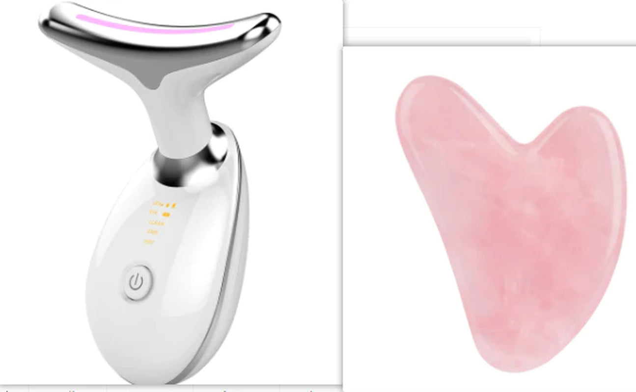 Revitalize Your Skin: EMS Neck Lifting & Tightening Massager - LED Photon Microcurrent Beauty Device for Women!