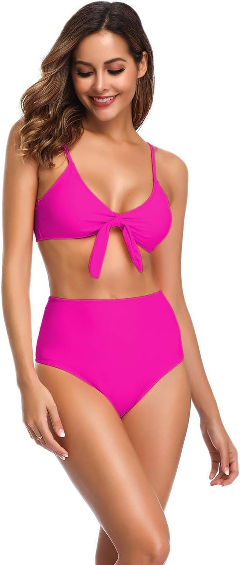 High Waisted Bikini Set for Women Swimsuits Push up Tie Knot Swimwear Two Piece Bathing Suits