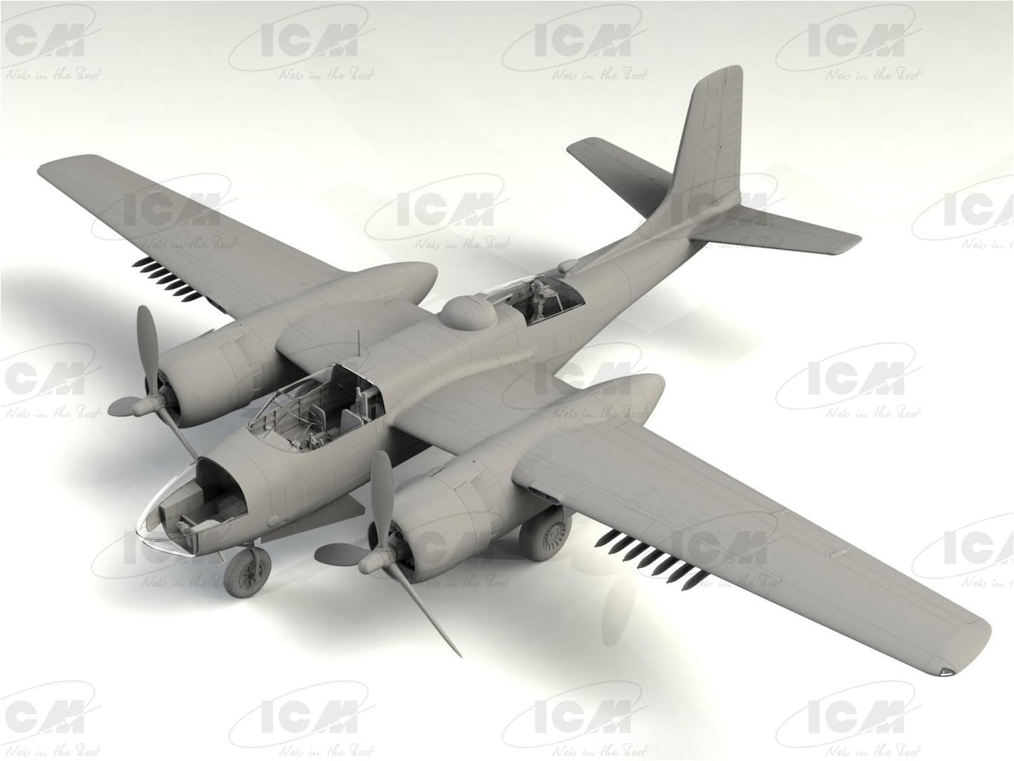 Douglas B-26C-50 Invader Korean War American Bomber Plastic Model Kit, 1/48 Scale