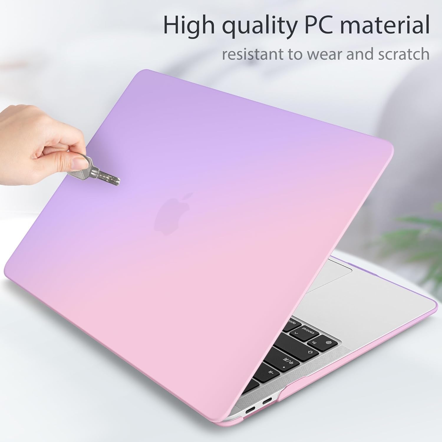 Compatible with New Macbook Air 13 Inch Case 2021 2020 2019 2018 Releaes A2337 M1 A2179 A1932,PC Hard Shell for Retina Dispaly Fits Touch ID, Gradient Purple