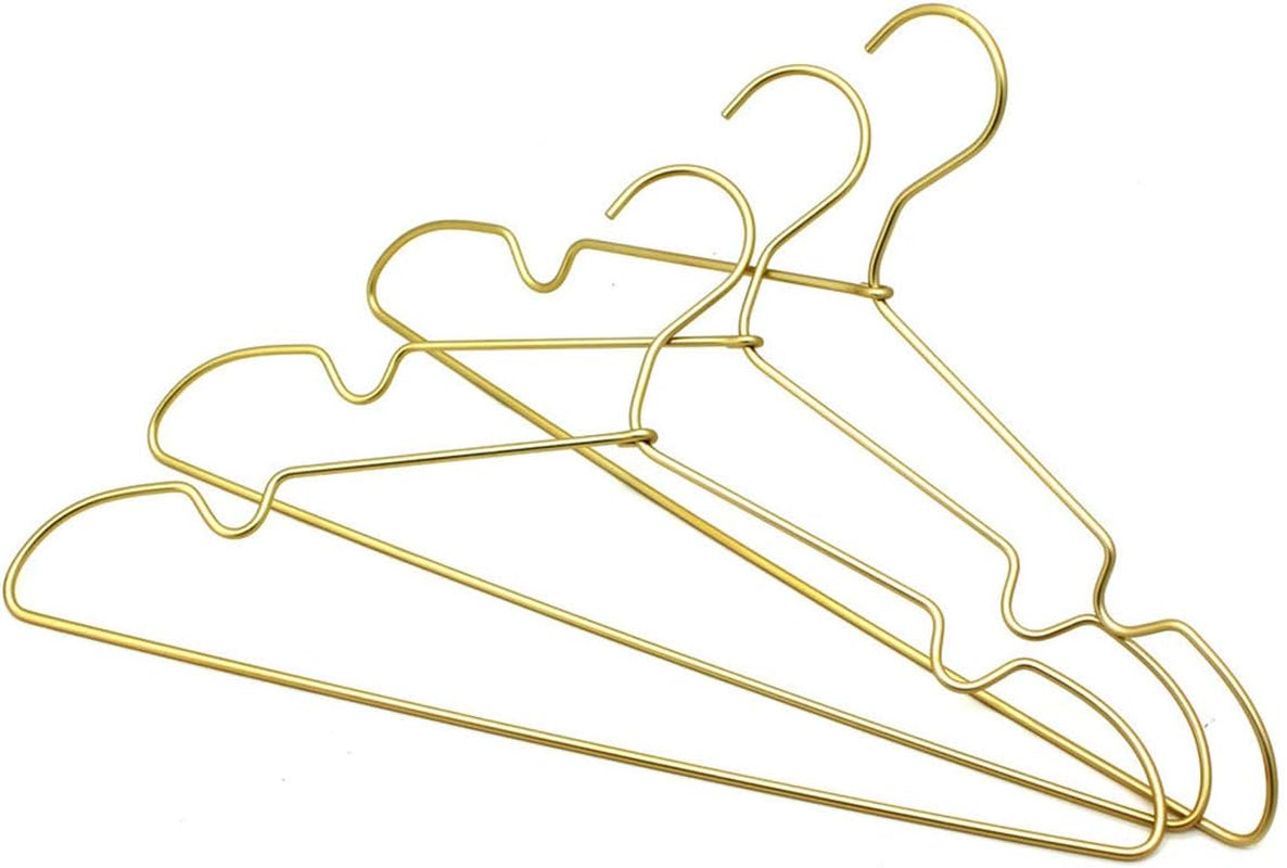 12.6" Gold Metal Kids Baby Hangers 30Pack, Non Slip Suit Coated Wire Children Clothes Hangers Closet Storage, Space Saving for Toddler Coats Infant Hangers