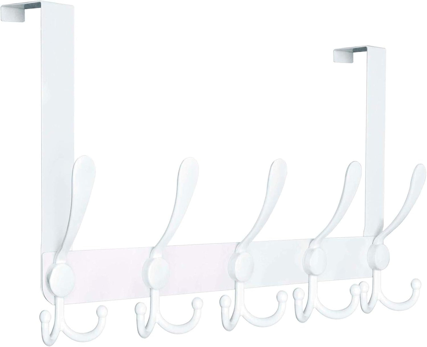 Over the Door Towel Racks for Bathroom Hooks for Clothes Hanging White Hanger