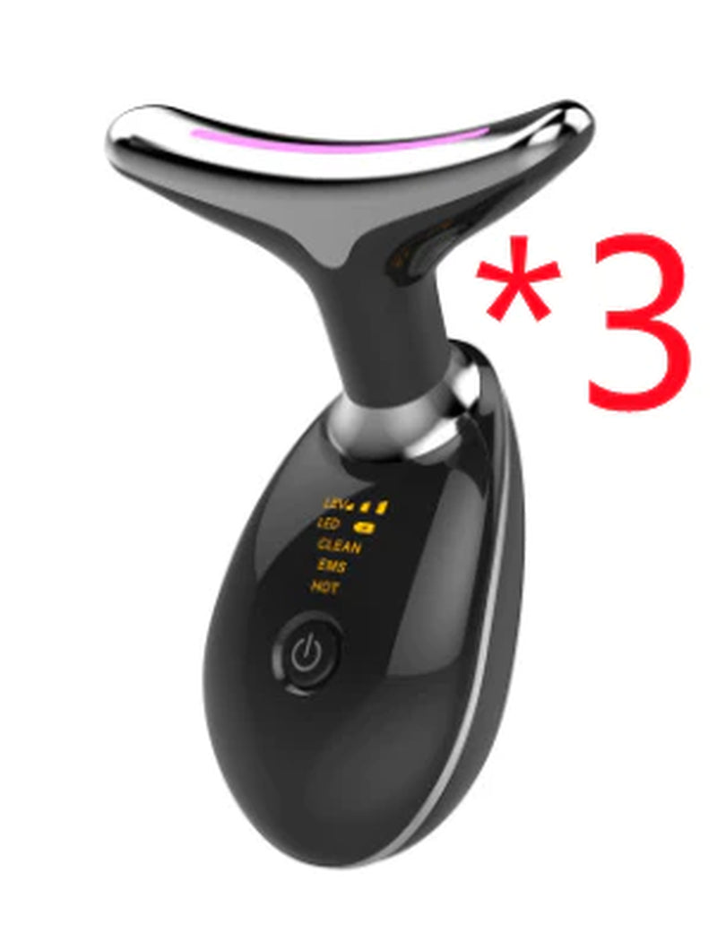 Revitalize Your Skin: EMS Neck Lifting & Tightening Massager - LED Photon Microcurrent Beauty Device for Women!