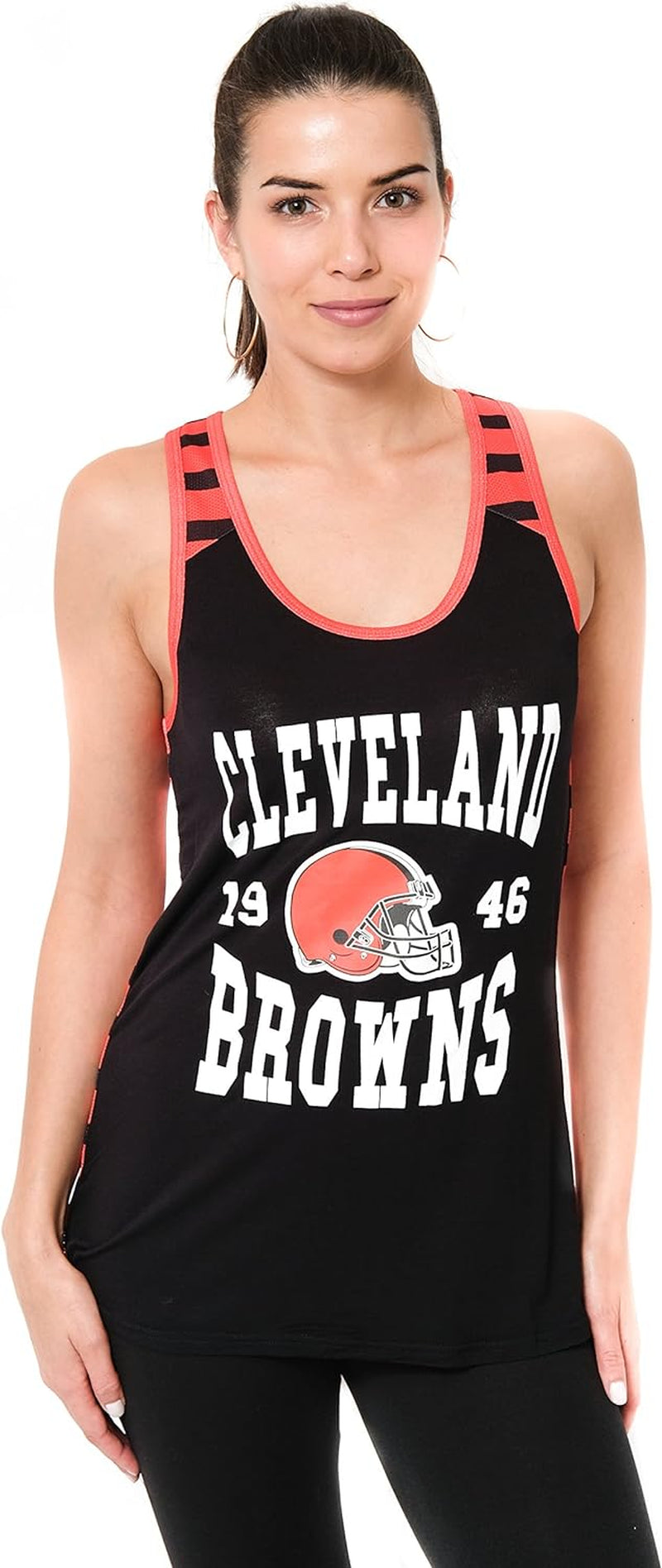 NFL Womens Jersey Mesh Striped Racerback Tank Top