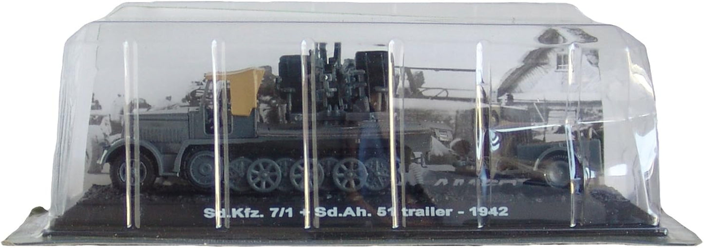 Sd.Kfz. 7/1 + Sd.Ah.51 - 1942 Diecast 1:72 Armoured Vehicle ( BG-3)