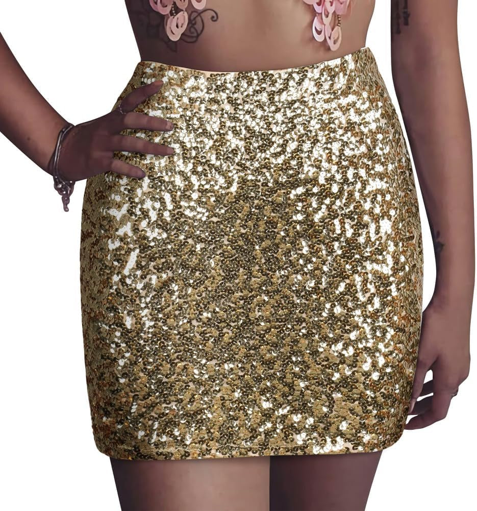 Women'S Sequin Skirt Mini Style Bodycon Sexy Club Wear