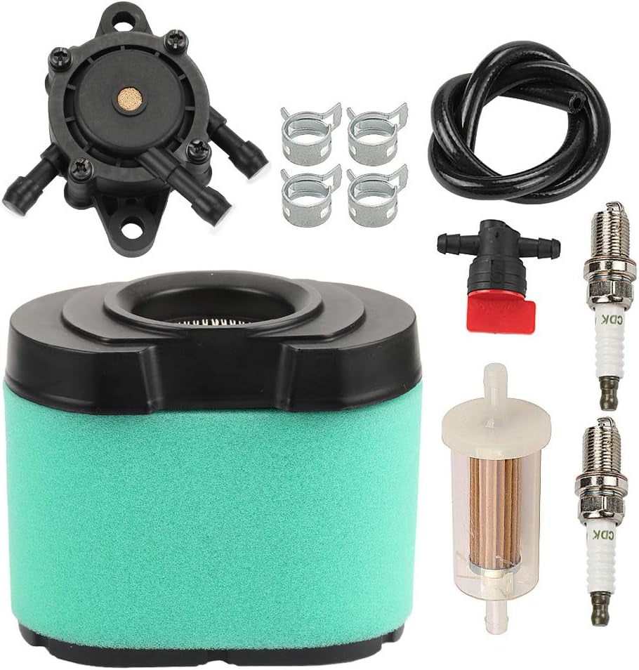 ZIOTHUM  792105 276890 Air Filter +808656 Fuel Pump +695666 Fuel Filter for 407777 40G777 40H777 445877 44H777 44K777 44L777 Engine with Spark Plug Fuel Line