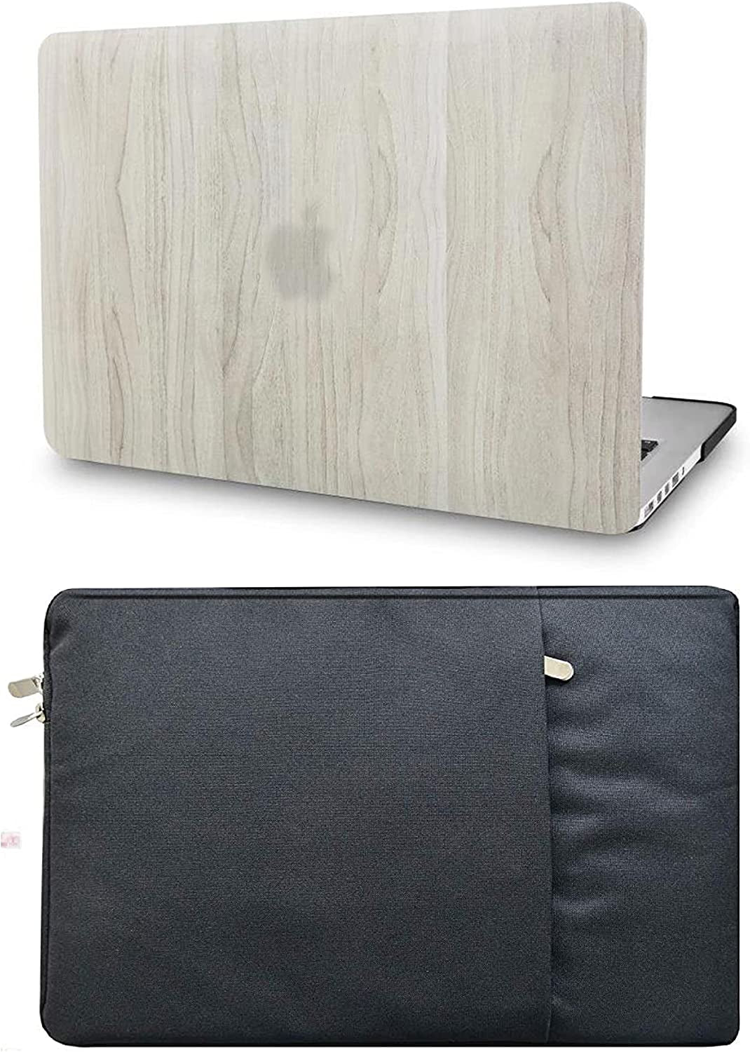 Case Compatible with Macbook Pro Retina 13 Inch Case 2012-2015 Release A1502 A1425 Protective Plastic Hard Shell + Sleeve (Pine Wood 2)