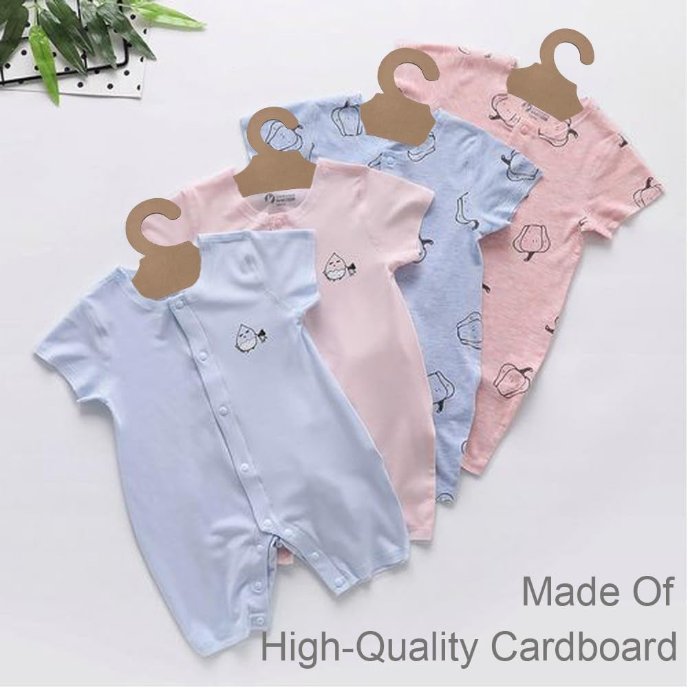 Baby Hangers for Nursery Closet Storage 11" save Space Kids Hangers for Infant Children,Non-Slip Toddler Clothes Pants Hangers for Boy Girl Newborn ECO Cardboard Hanger Garment Display 30 Pack