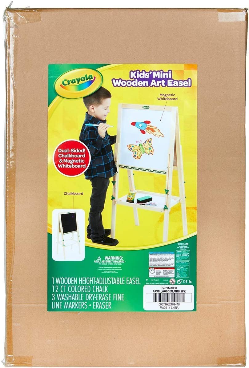 Kids Mini Wooden Art Easel & Supplies, Toddler Toys, Gift for Kids, Ages 3, 4, 5, 6