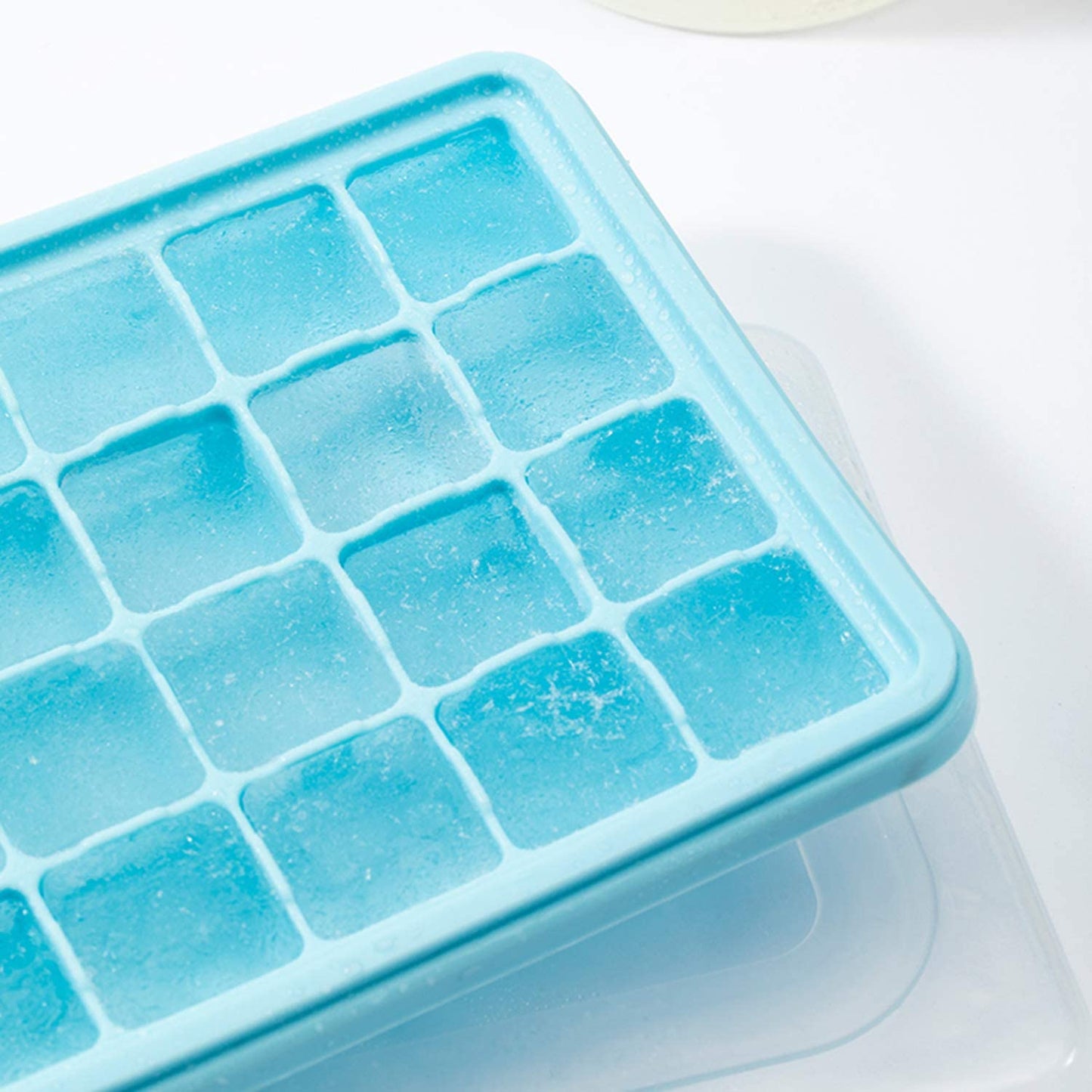 Ice Cube Trays Silicone Ice Cube Molds with Lids 3 Pack 108 Mini Small Square Ice Cubes,Easy Release Reusable and BPA Free Ice Cube Maker for Whiskey Storage,Cocktail,Beverages