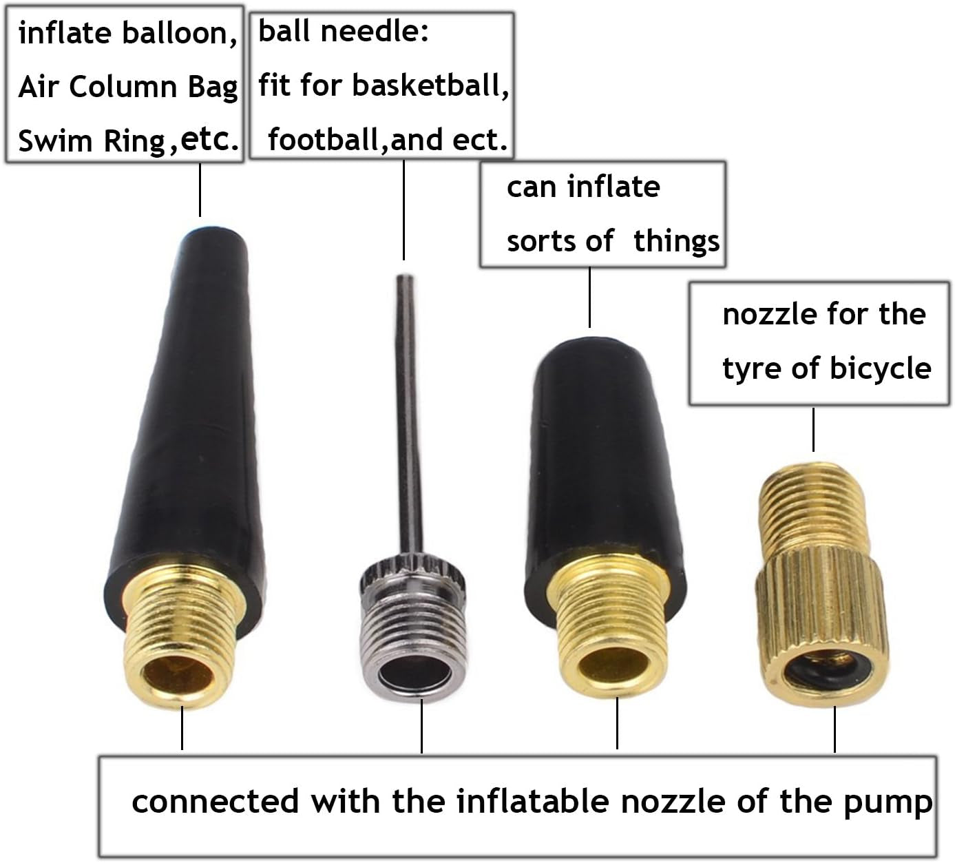 12 Pieces Ball Pump Needle Set Needle Nozzle Adapter Needle Inflator Kit