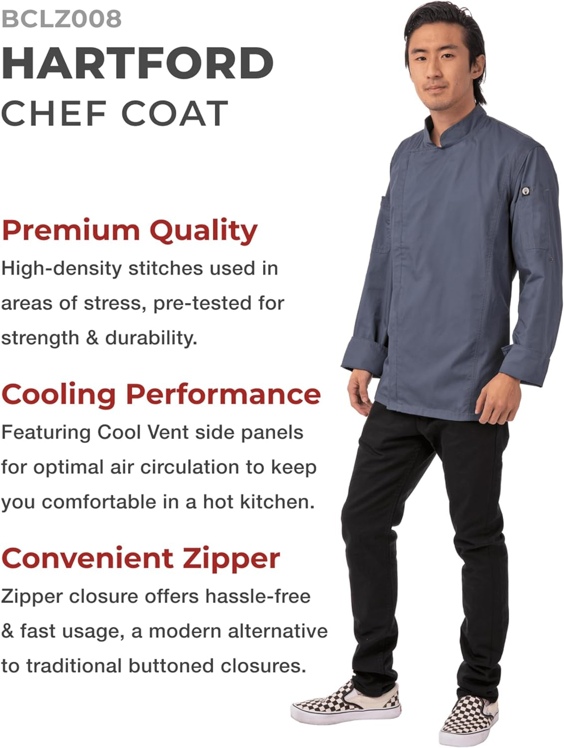 Men'S Hartford Cool Vent Chef Coat