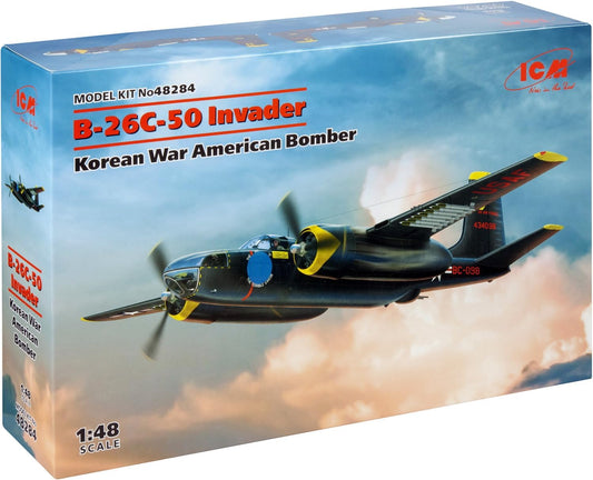 Douglas B-26C-50 Invader Korean War American Bomber Plastic Model Kit, 1/48 Scale