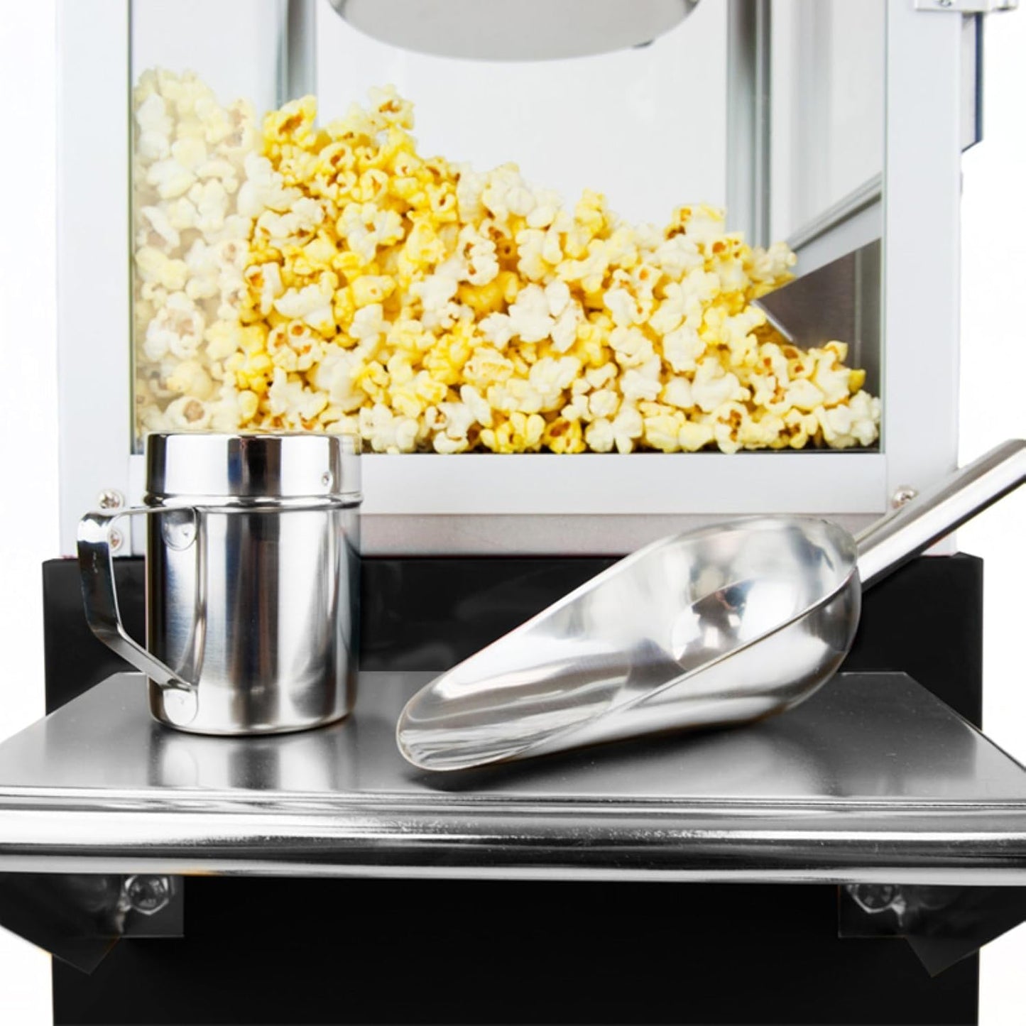 Sideshow Popper 8-Ounce Hot Oil Popcorn Machine with Cart, Black/Gold