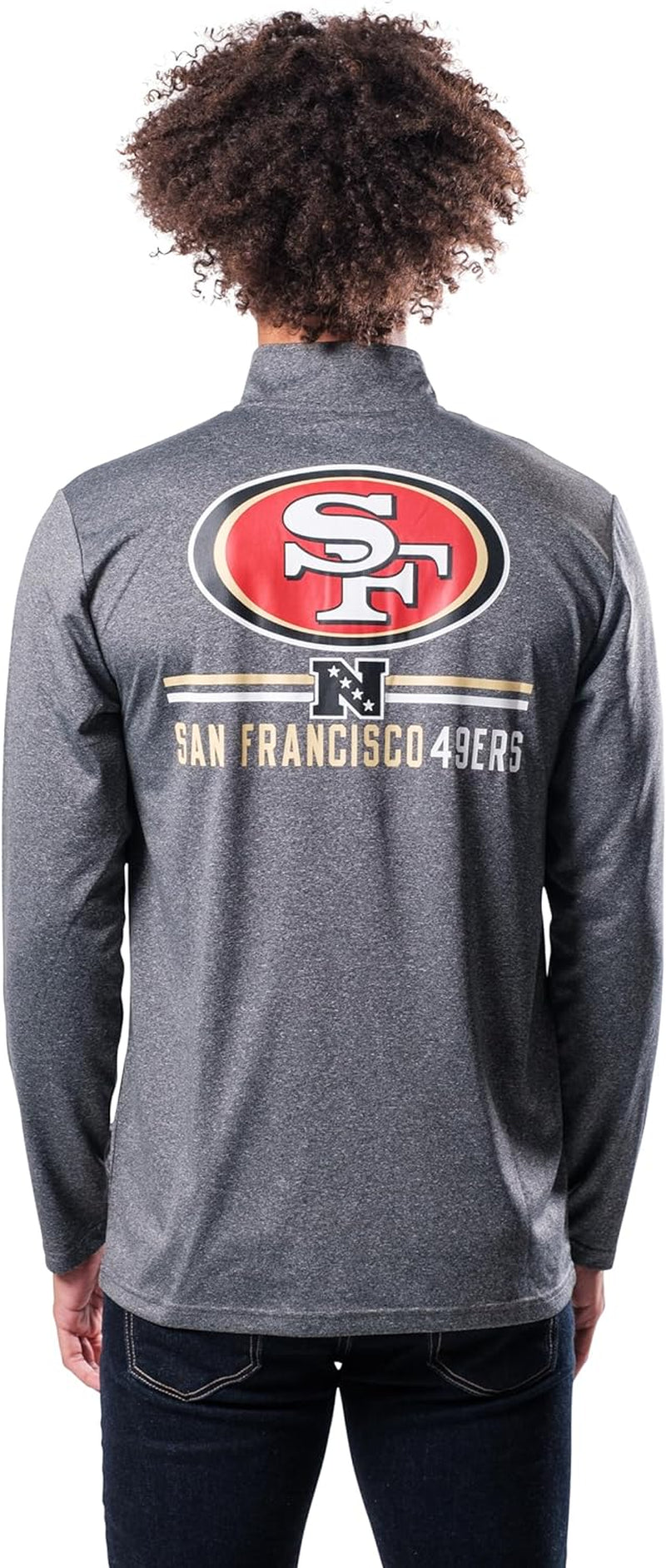 NFL Men'S Super Soft Quarter Zip Long Sleeve T-Shirt