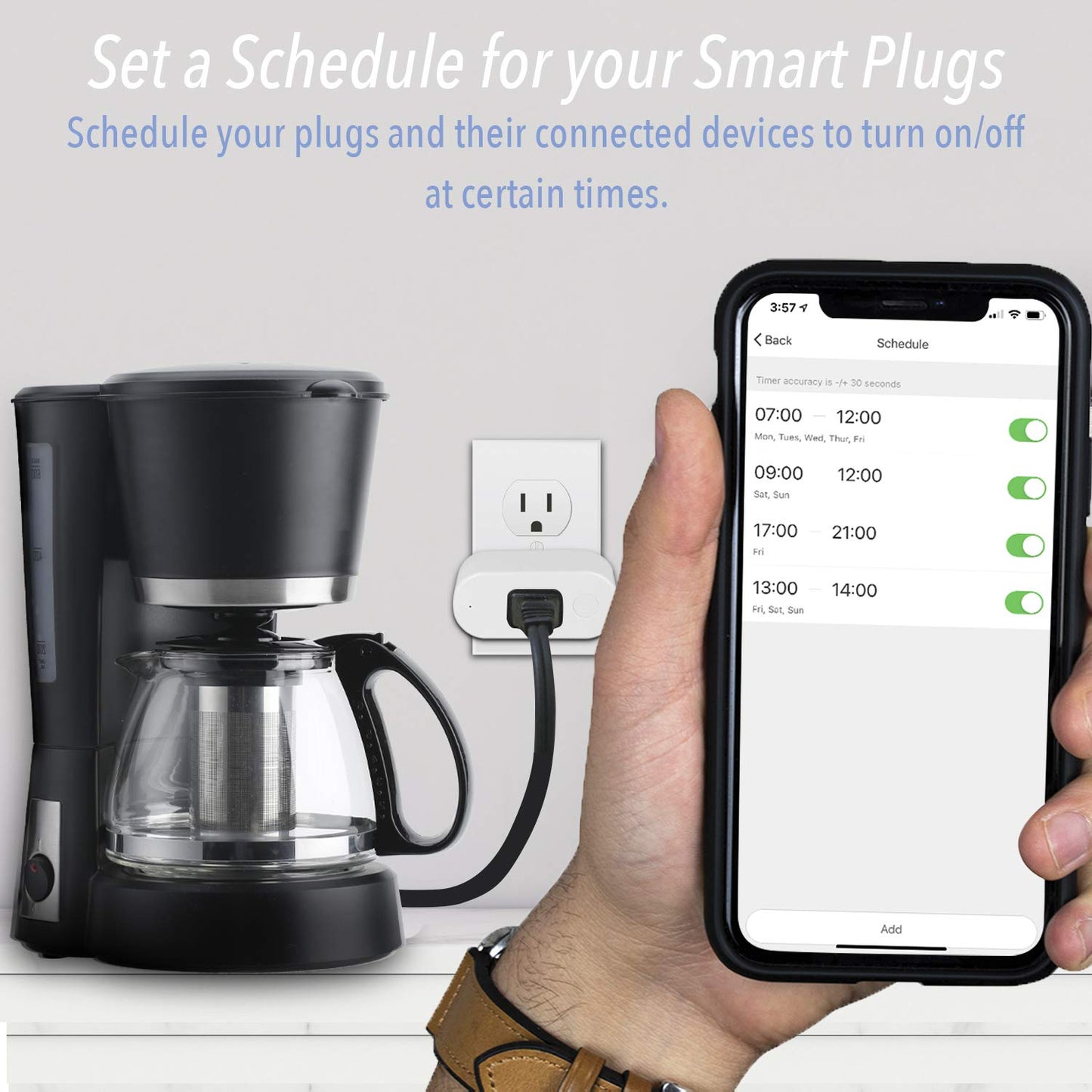 Smart Plug, Smart Home Wifi Outlet, Remote App Control, Supports 2.4Ghz Network, No Hub Required (Works with Amazon Alexa & Google Assistant) FCC ROHS Certified