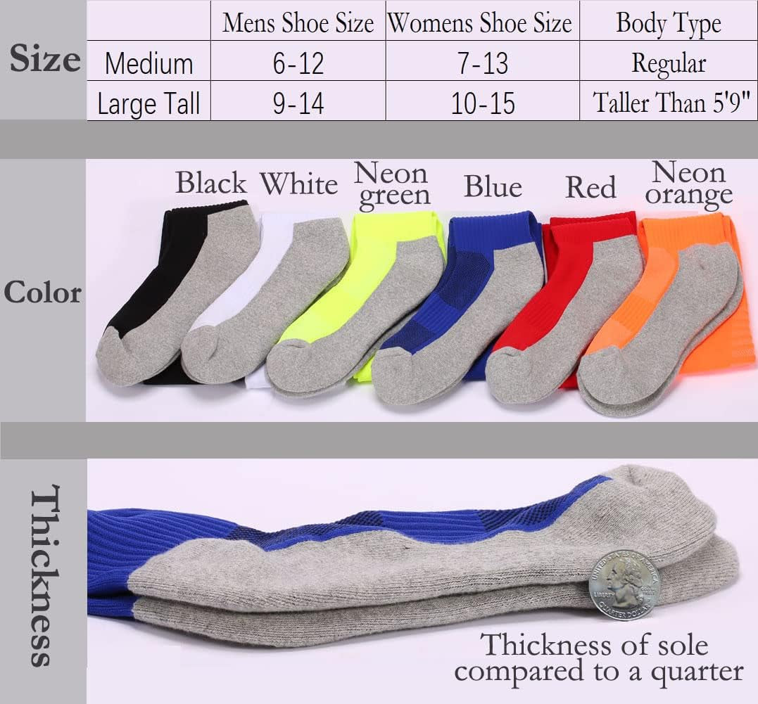 Knee High Boot Socks for Men Women Cotton-Comfy-Multicolors (3 Pairs)