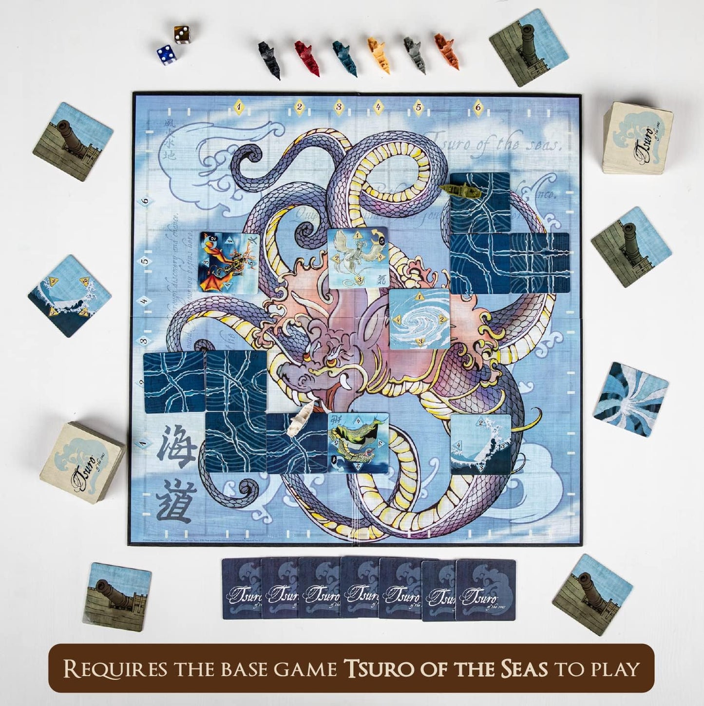 Tsuro from  Games Veterans of the Seas Expansion Pack - Family Adventure Board Game for 2-8 Players