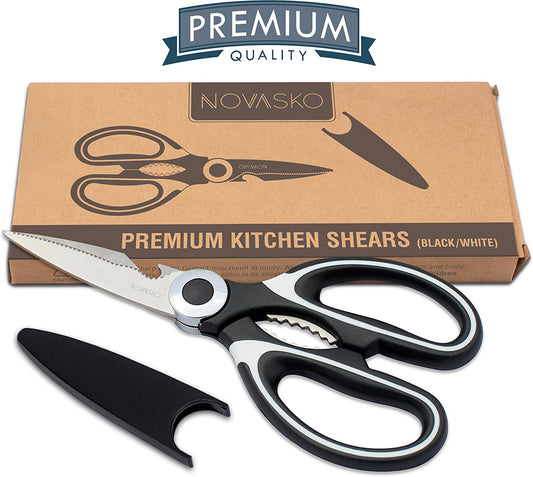 Premium Heavy Duty Kitchen Shears (Black/White)