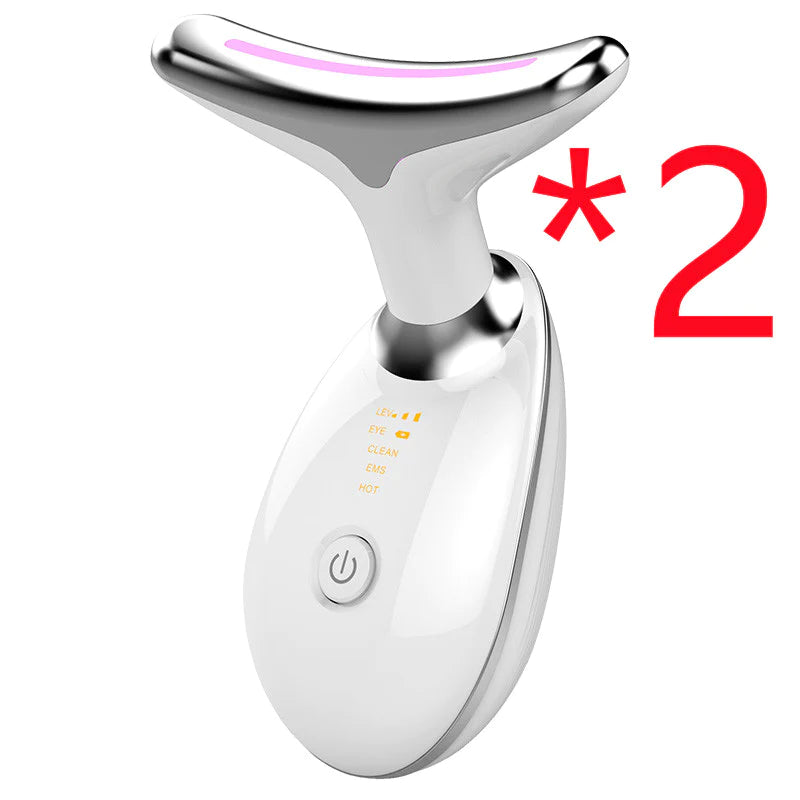 Revitalize Your Skin: EMS Neck Lifting & Tightening Massager - LED Photon Microcurrent Beauty Device for Women!