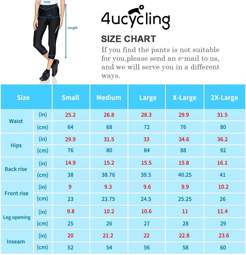 Padded Bike Shorts Women|3/4 |Long Tights|3D|Upf 50+ Womens Biking Pants Women'S Cycling