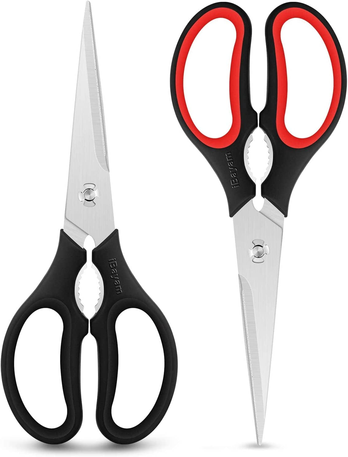 Kitchen Scissors,  Heavy Duty Come Apart Kitchen Shears, 2-Pack 9 Inch Dishwasher Safe Food Scissors, Multipurpose Sharp Cooking Scissors for Chicken, Poultry, Fish, Meat, Herbs