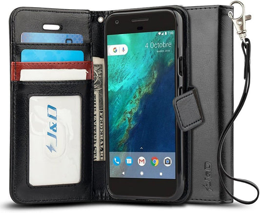 Case Compatible for Google Pixel Case, Wallet Stand Slim Fit Shock Resistant Flip Cover Wallet Case for Google Pixel Wallet, Not for Pixel Xl/Pixel 2/Pixel 2 Xl/Pixel 3/Pixel 3 XL Black