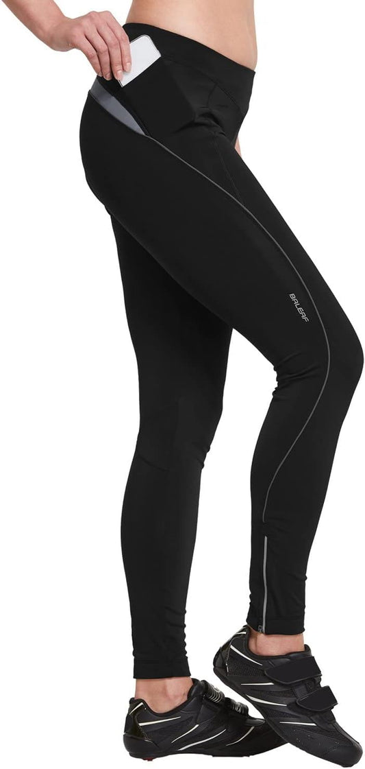 Women'S 3D Padded Cycling Tights Exercise Bike Compression Leggings with Wide Waistband