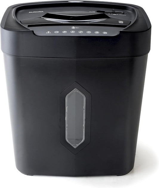 12-Sheet Crosscut Paper and Credit Card Shredder with 5.2 Gal Wastebasket