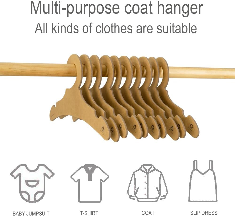 Baby Hangers for Nursery Closet Storage 11" save Space Kids Hangers for Infant Children,Non-Slip Toddler Clothes Pants Hangers for Boy Girl Newborn ECO Cardboard Hanger Garment Display 30 Pack