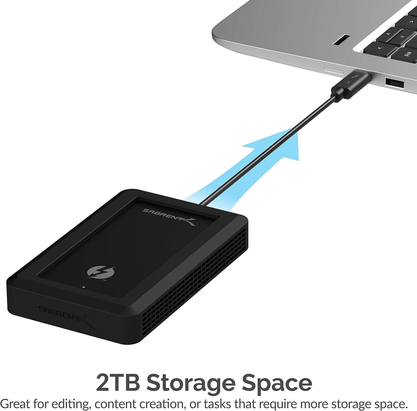 Rocket XTRM 2TB Thunderbolt 3 External Nvme SSD with Bumper Guard (TH-P2TB)