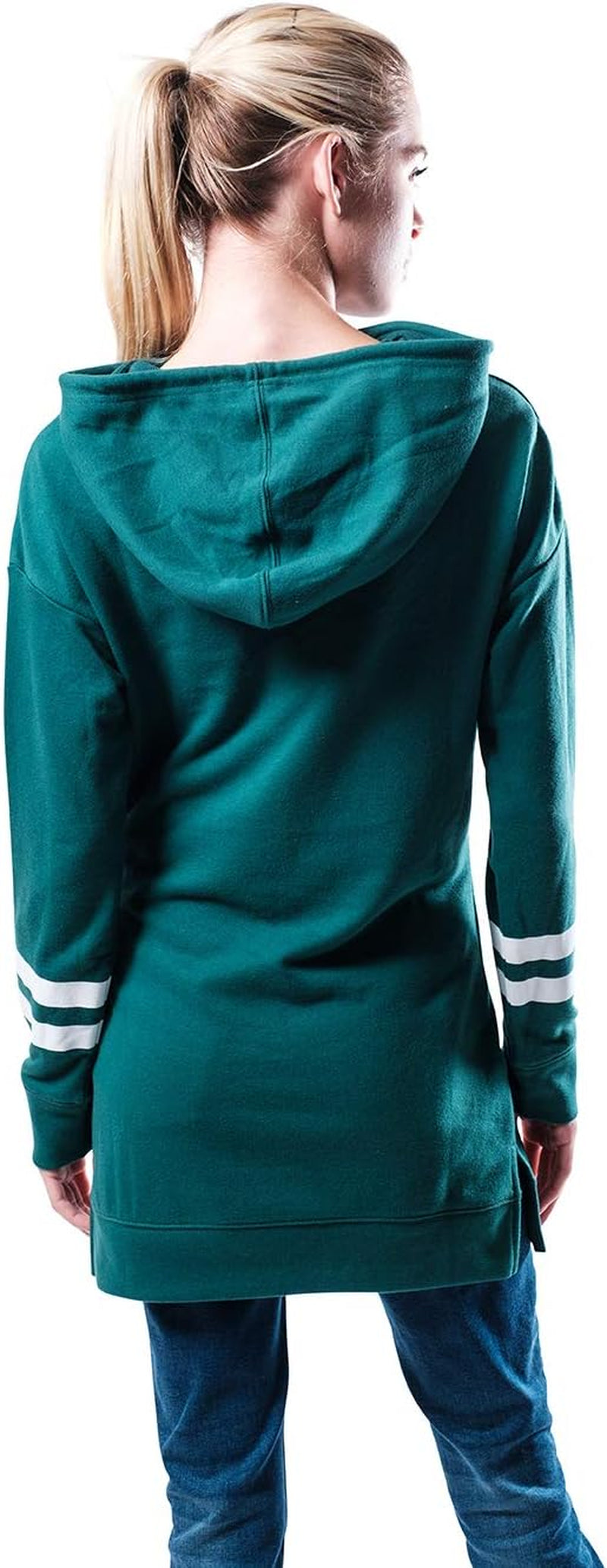 NFL Womens Soft French Terry Tunic Hoodie Pullover Sweatshirt