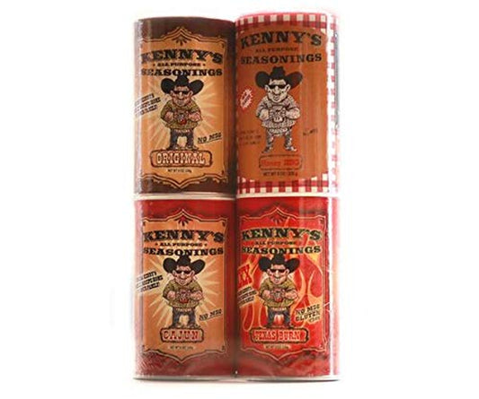 8 Ounce Gift Pack Original/Cajun/Texas Burn/Honey Bbq(Pack of 4)