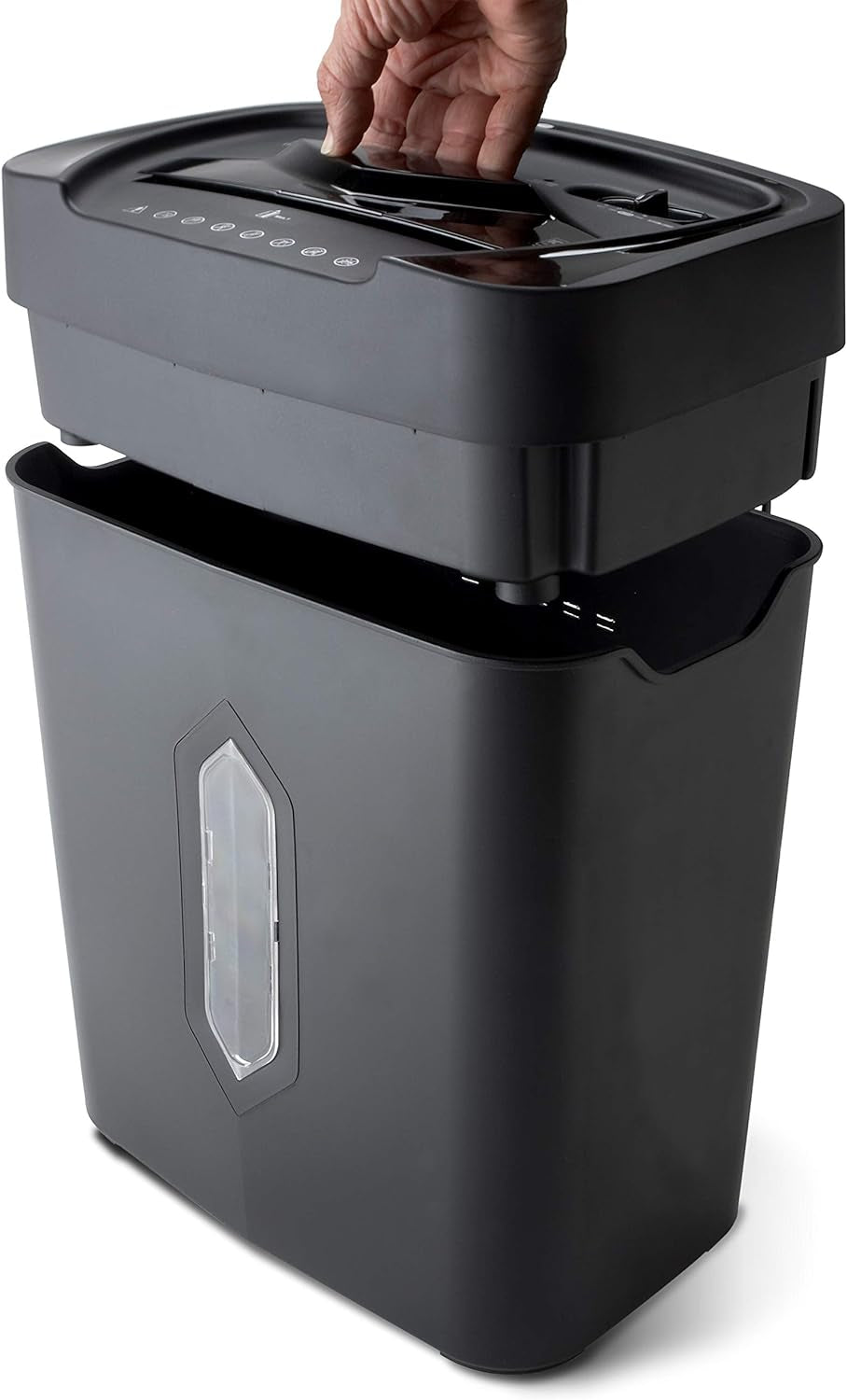 12-Sheet Crosscut Paper and Credit Card Shredder with 5.2 Gal Wastebasket